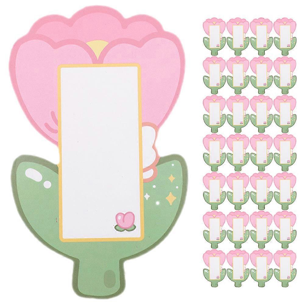 DIY Tulip Shaped Scratch Off Cards for Party Use 120Pcs Pink Set