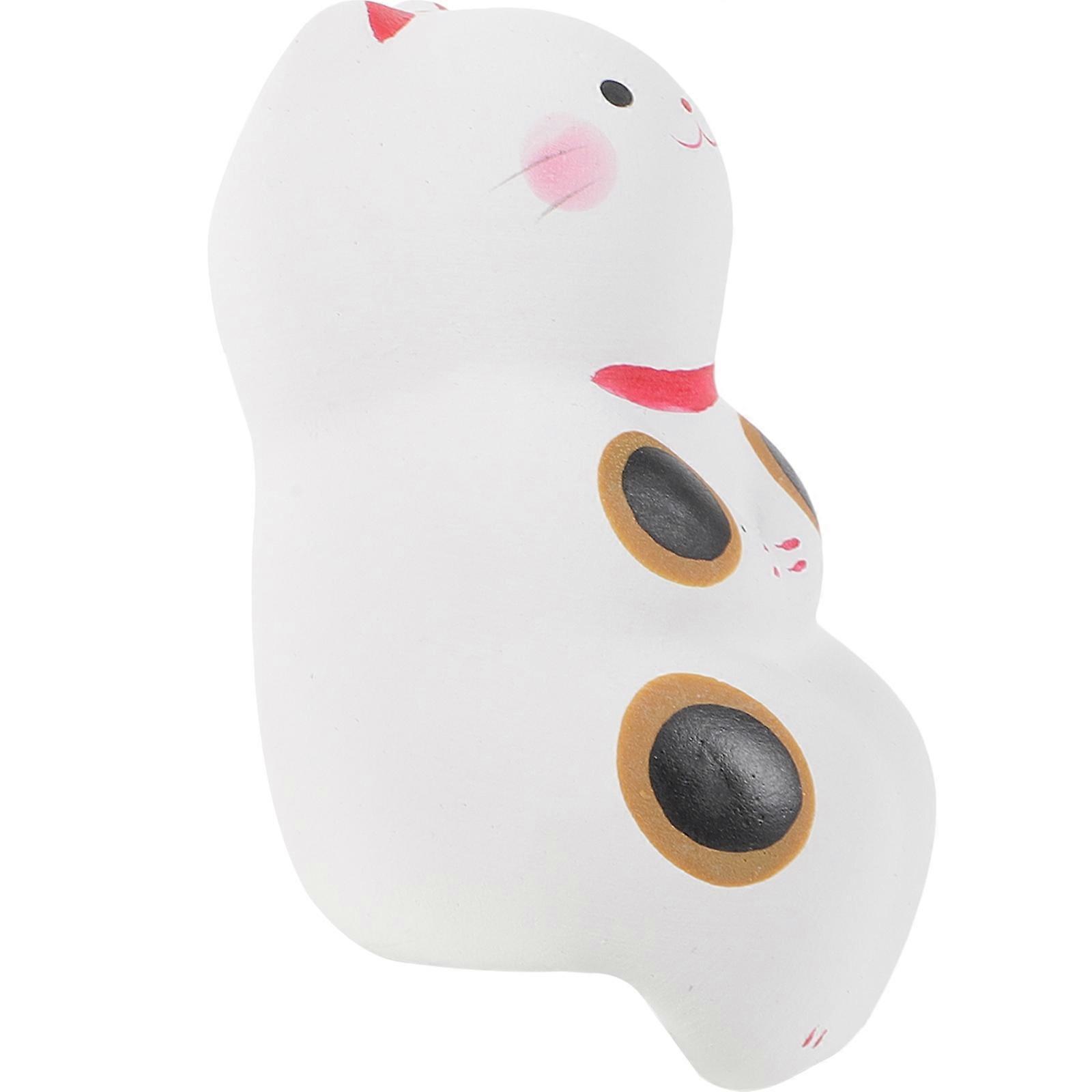 Small Cat Figurine Ceramic Craft for Home Decor 5Pcs Set