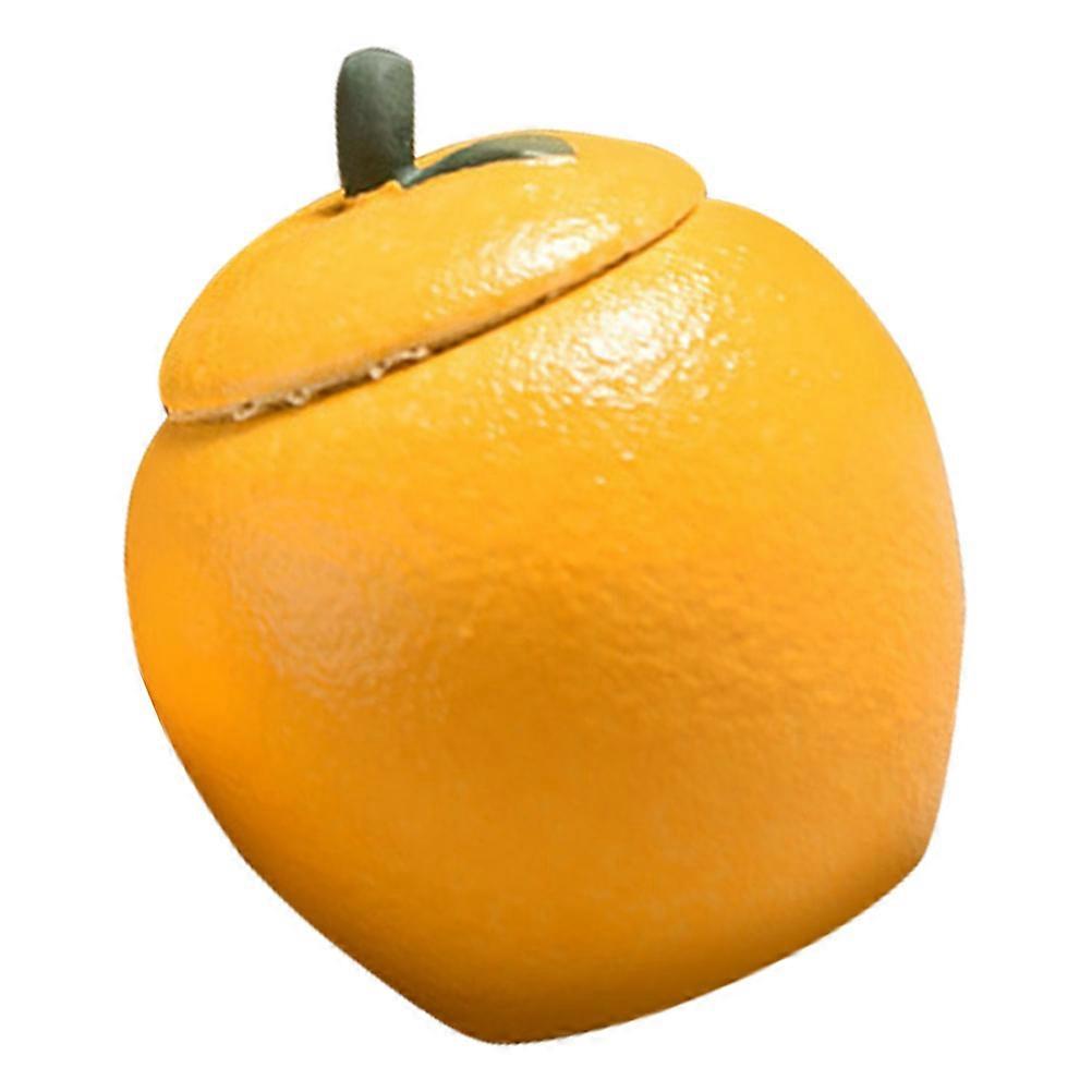 Ceramic Orange Shaped Tea Jar for Home 2Pcs Decorative Tea Containers