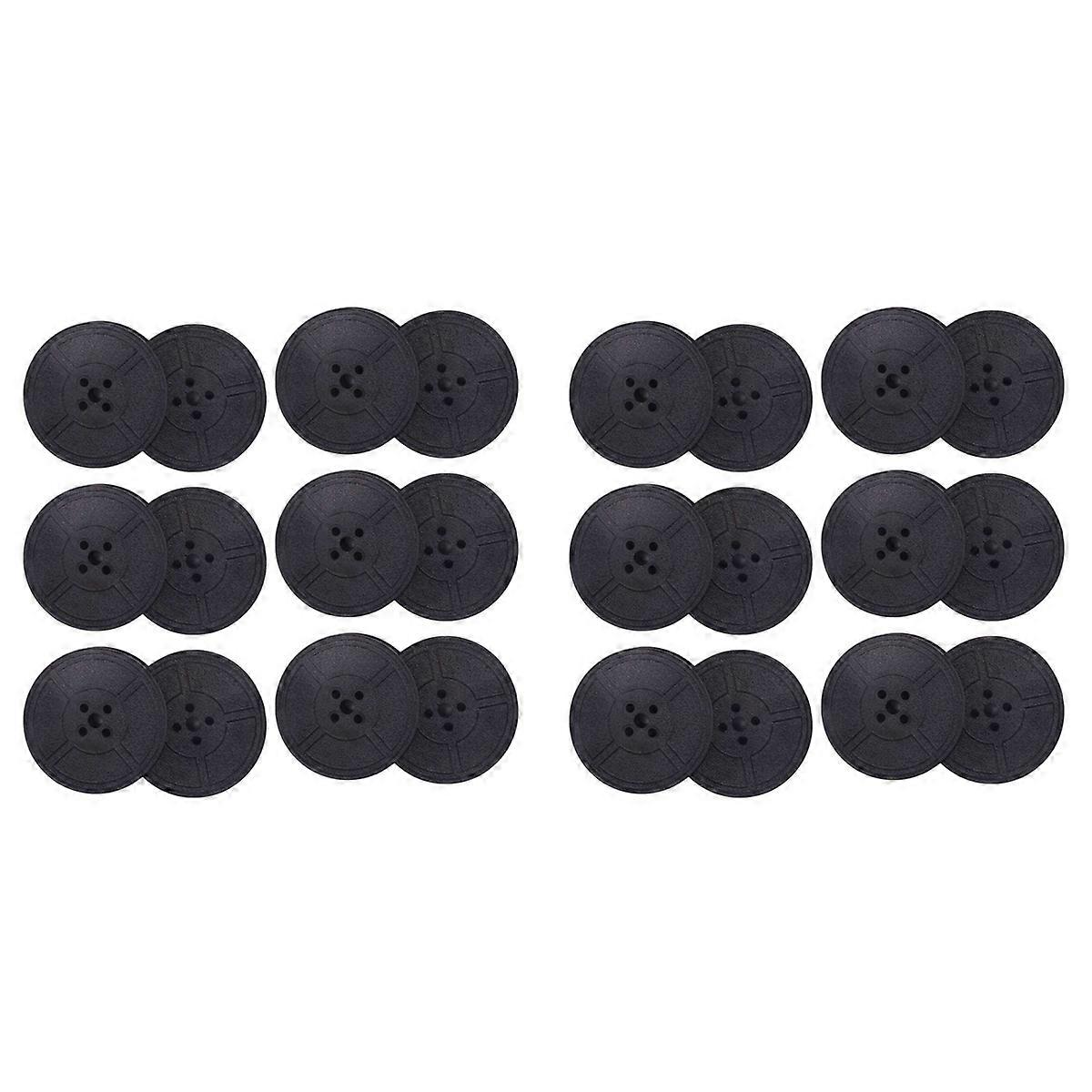 6Pack Typewriter Ribbon Twin Spool Pack Ink for Most Typewriter Black