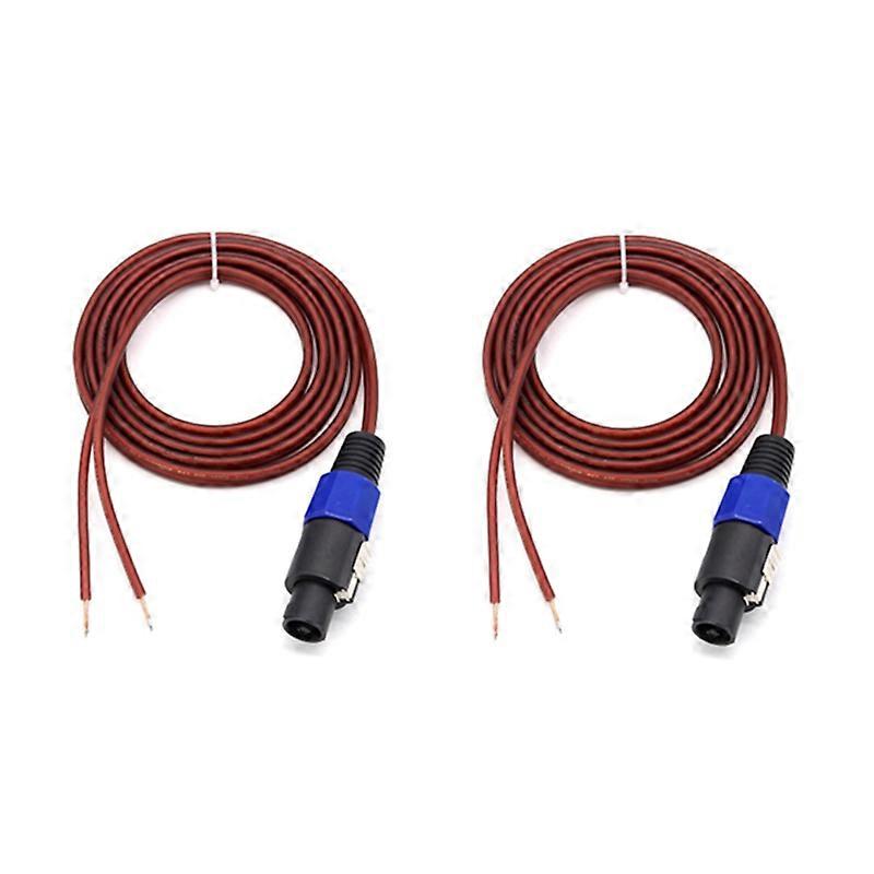 2Pcs Speakon Speaker Cable Bare Wire Open End Cable, Wire Audio Cord