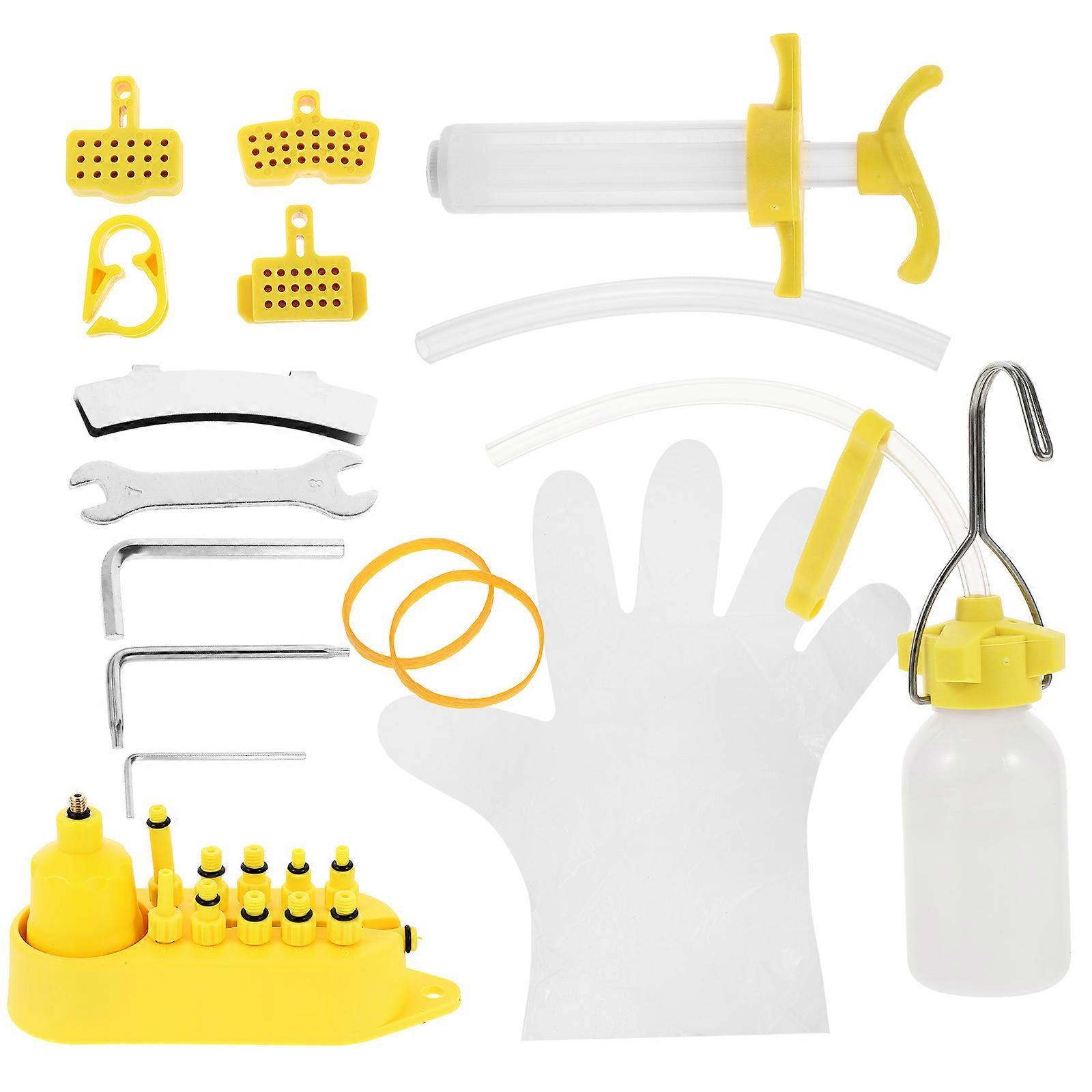 Brake Mineral Oil Bleed Tool 2Sets Hydraulic Disc Filling Tool for Bikes