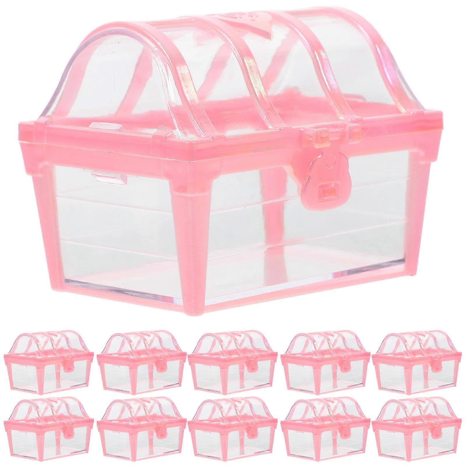 48Pcs Pirate Party Candy Box for Home Use Pink Plastic Gift Box