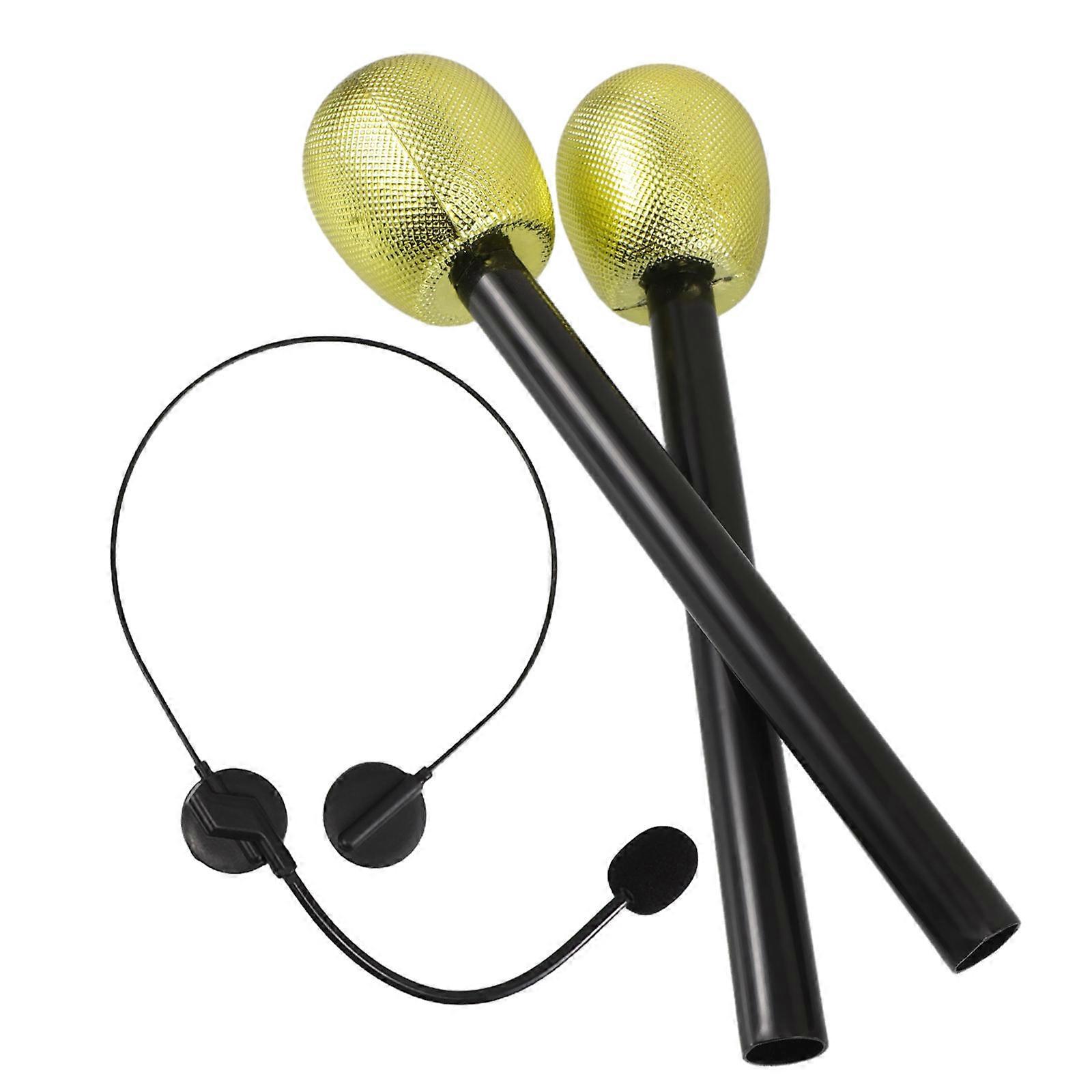 Party Microphones Kids Toy Foam Prop for Stage Play 3Sets Multicolor