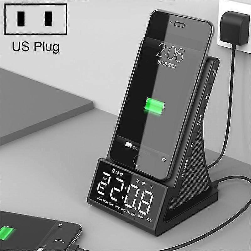 X7 متعددة الوظائف اللاسلكية شحن بلوتوث المتكلم مع المنبه والراديو والتحكم عن بعد، المواصفات: الولايات المتحدة التوصيل