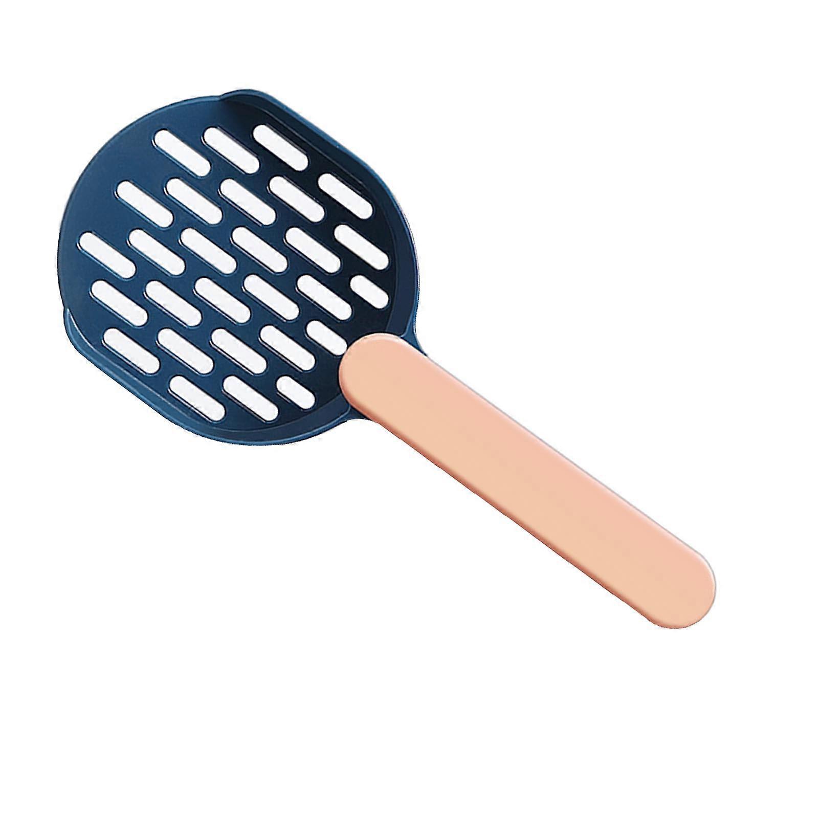 Cat Litter Scoop with Smoothing Handle Blue & Pink Plastic Hook