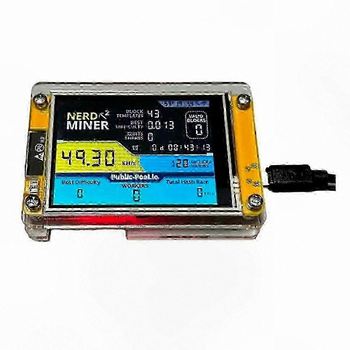 2.8-Inch Crypto Mining Device for BTC Solo Lottery Operations with Advanced Features