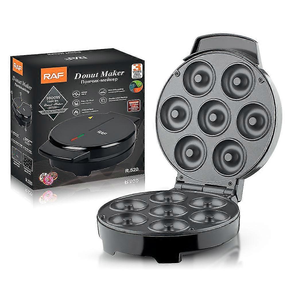 Donut Maker Machine for Kid-Friendly Breakfast, Snacks, Desserts & More with Non-stick Surface, Makes 7 Doughnuts, Donut Print 25-26