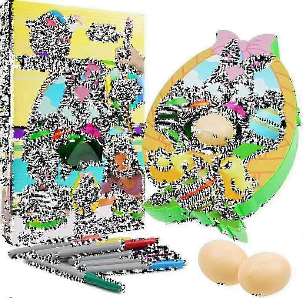 Easter Egg Decorator Easter Egg Spinner Decorating Machine Battery Driven Decorator Kit With 8 Colourful Non-toxic Markers Easter Toy For Kids