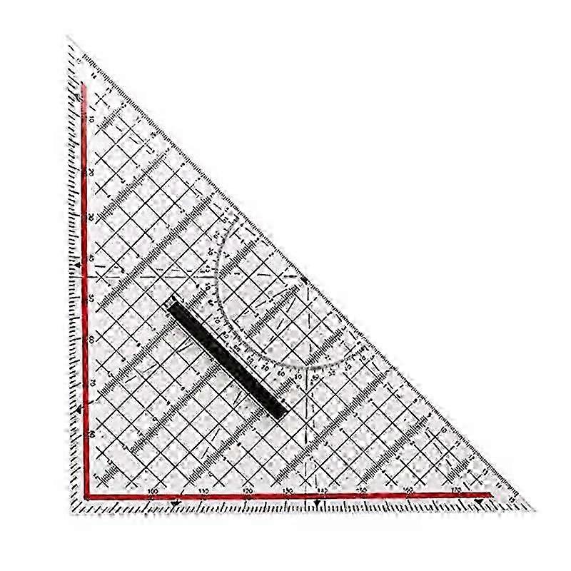 30CM Drawing Triangle Ruler Multi-Function Drawing Design Ruler with Handle Protractor Measurement Ruler
