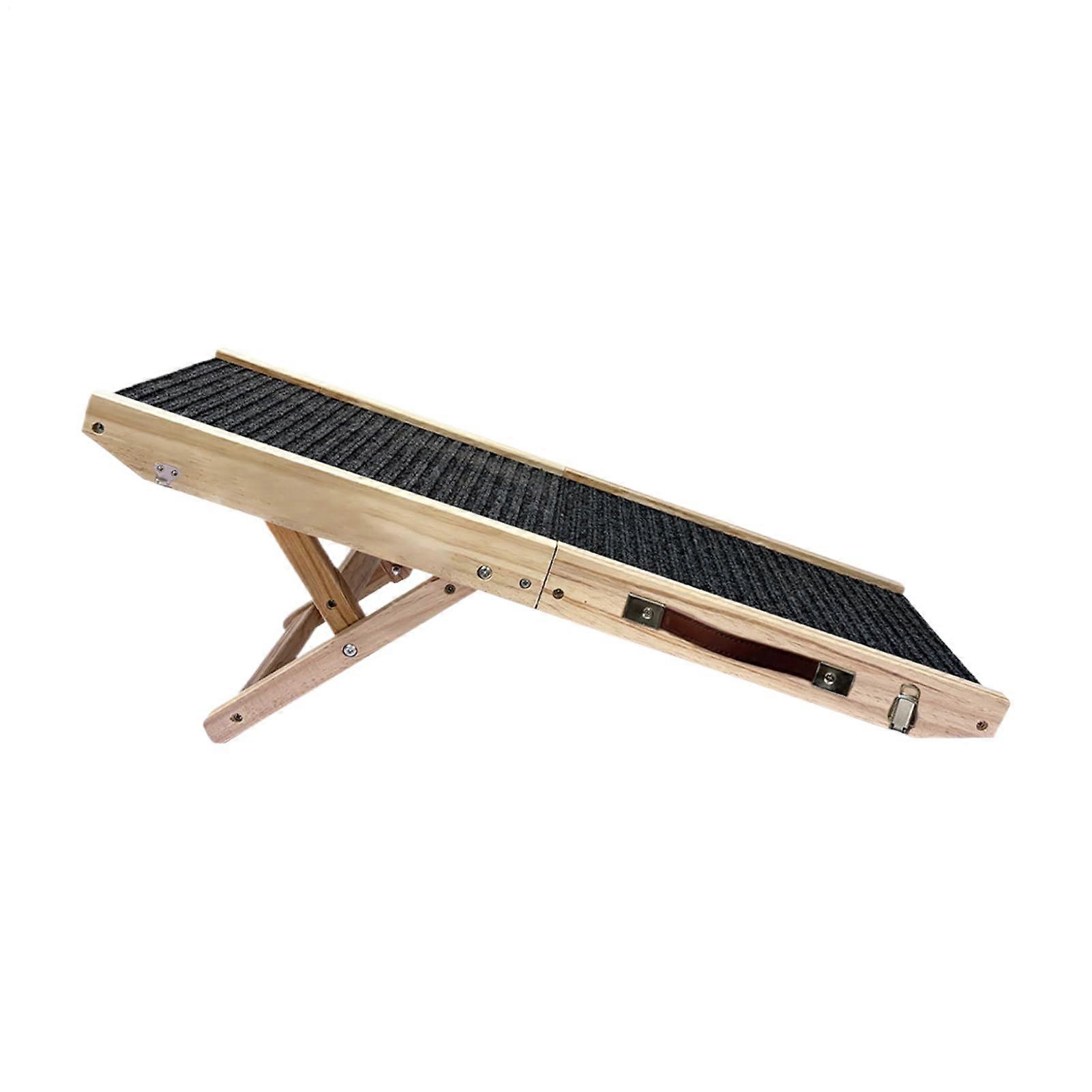 Dog Ramp, Adjustable Wooden Ramp For  Beds, Foldable 4Level Pet Steps, For Dogs And Cats, Couch SUV Accessory