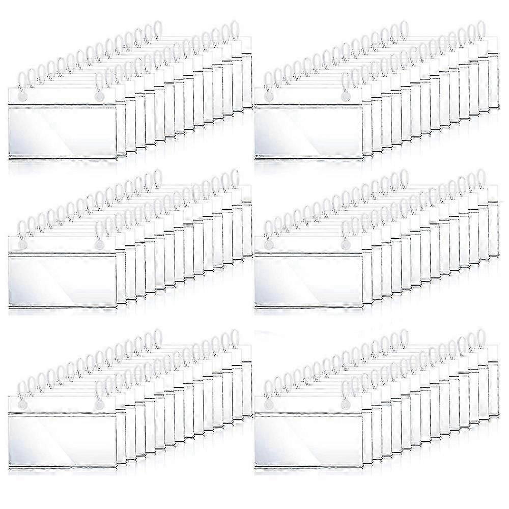 80Pcs Plastic Basket Label Holders Price Tag Ticket Hanger Clips with Button Design Lock Closure fo