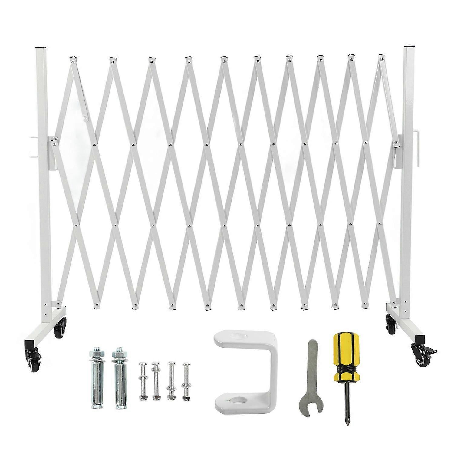 金属拡張可能なバリケードゲート折り畳み式モバイル安全バリア私道セキュリティフレキシブル格納式