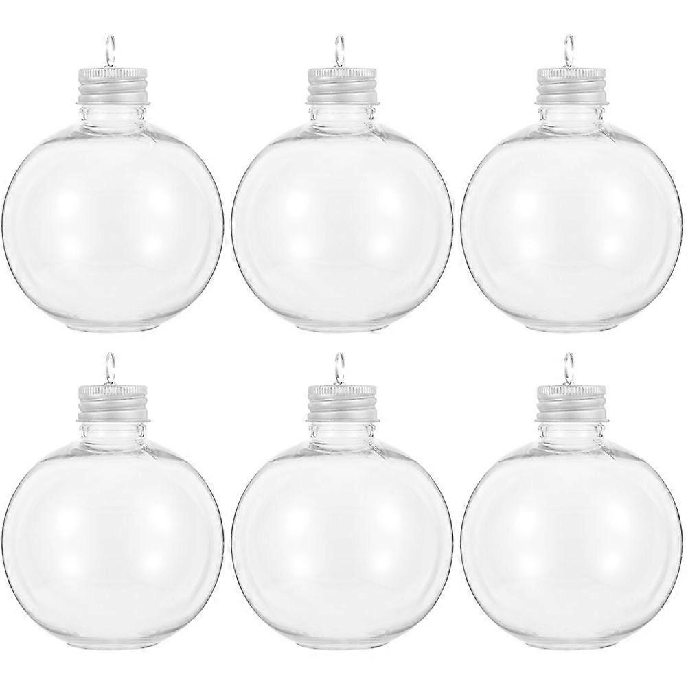 6pcs Multipurpose Round Bulb Container Fillable Bottle Hanging Bottle Decor Candy Wrapping Jar