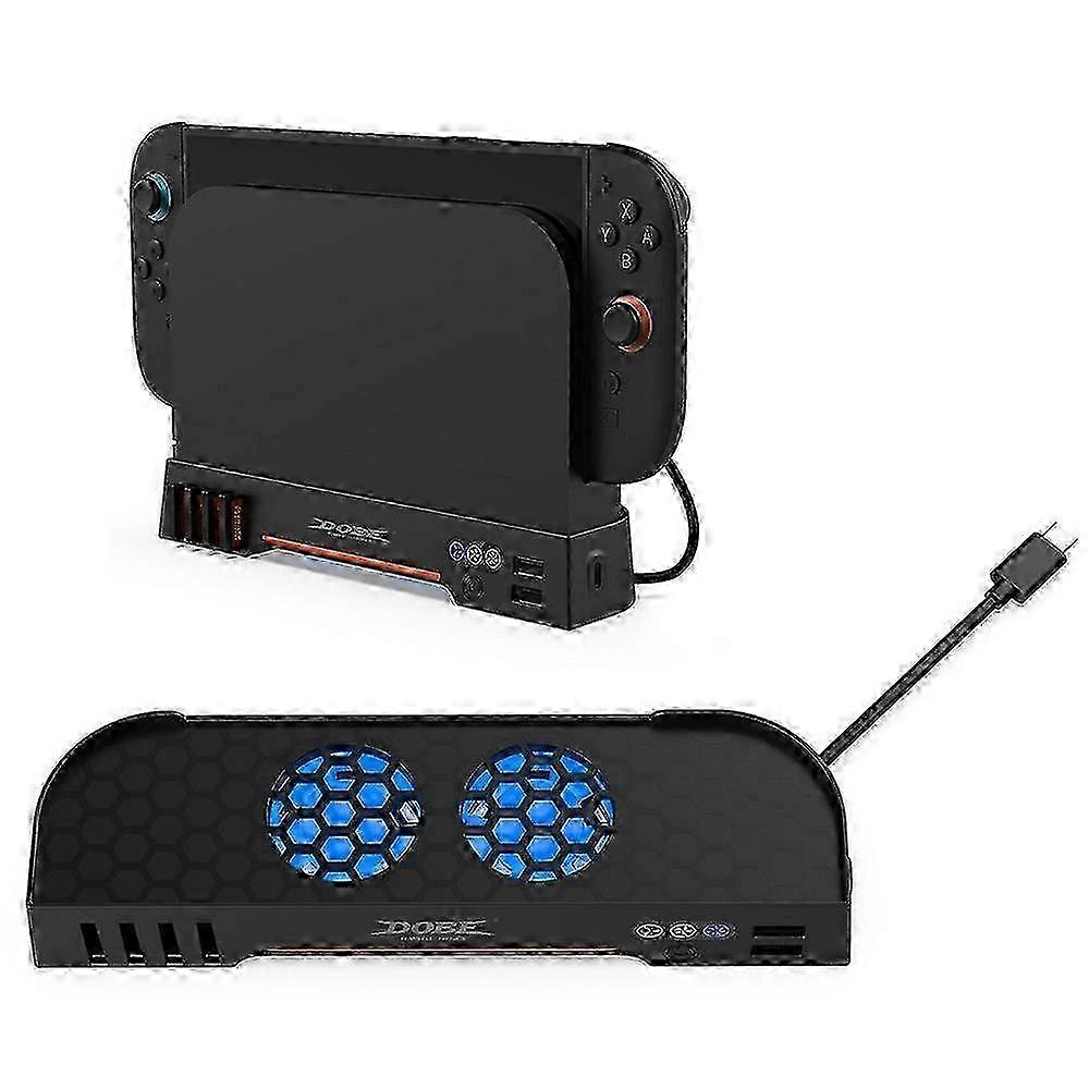 DOBE TNS-31111 Compatible For Nintendo Switch 2 Heat Dissipation Dual Fan Cooling Stand with RGB Light