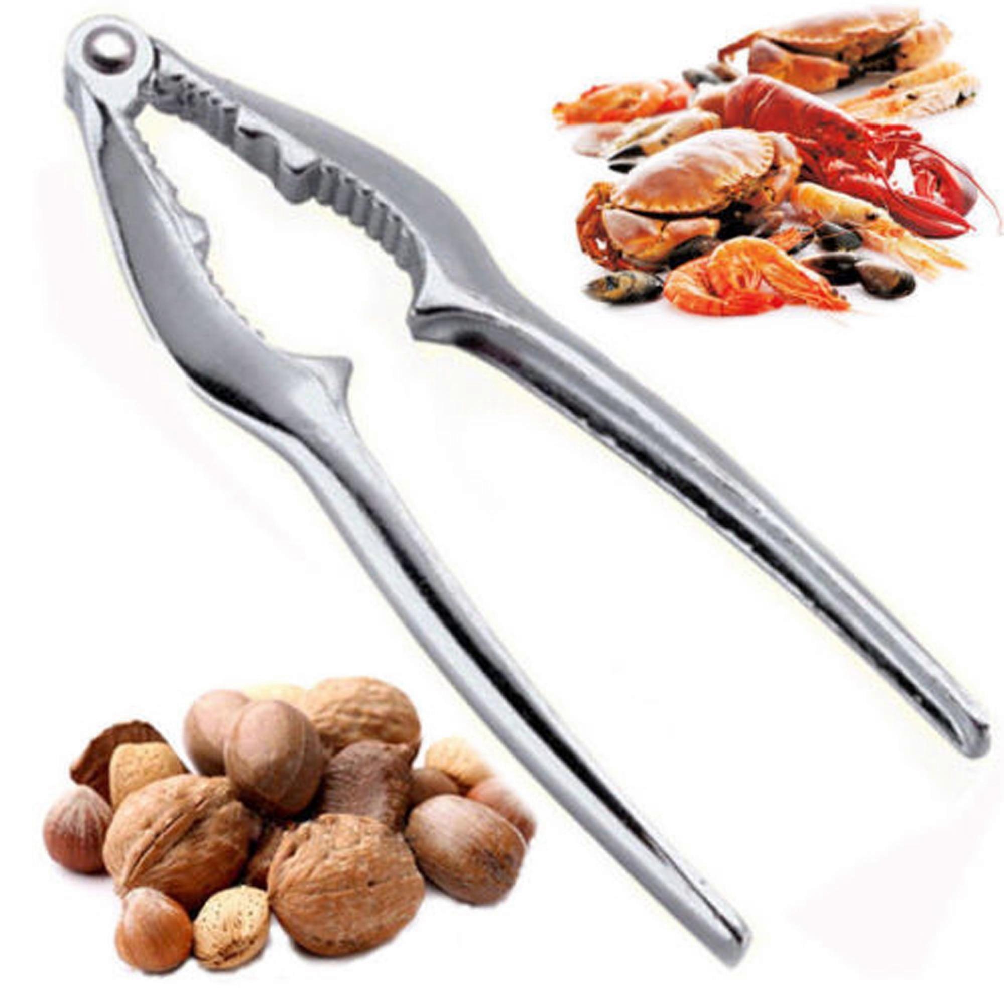 Stainless Steel Crack almond Walnut Hazel Filbert Nut Kitchen Nutcracker Sheller Clip Tool Clamp Plier Cracker Pecan Hazelnut