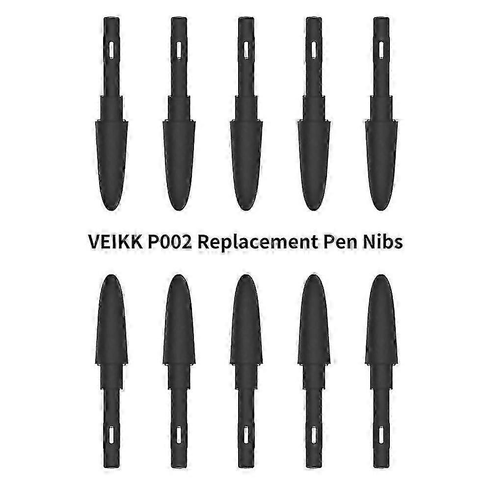 VEIKK P002 10pcs Replacement Pen Nibs Battery free Stylus Wear-resistant Pen Nib for VEIKK A50 A15 A p