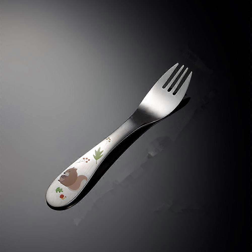 Easter Children's Stainless Steel Tableware Set Knife Fork And Spoon Middle Fork Dishwasher Safe Kid Size Flatware