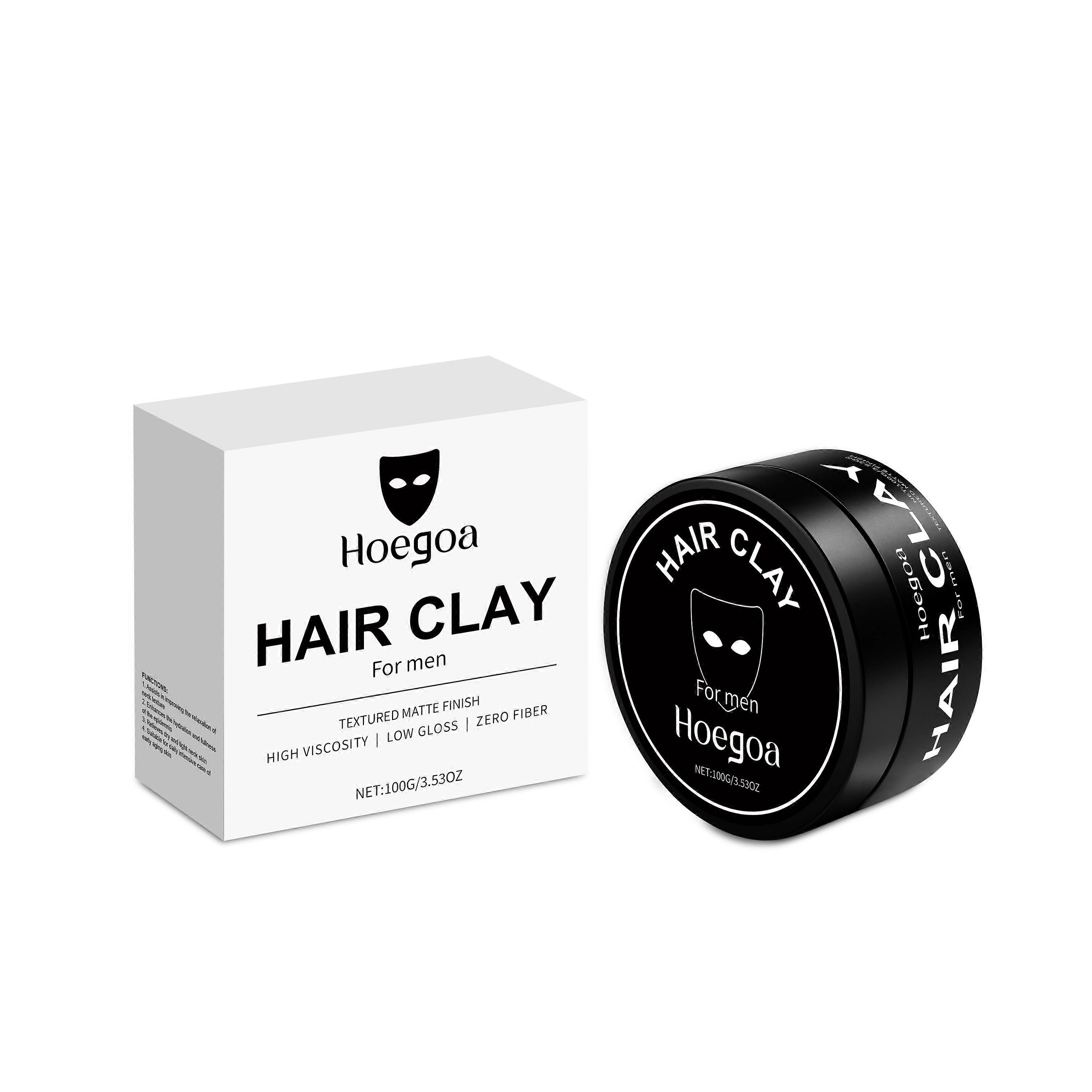 Hoegoa Men's Styling Mud Makes Hair Naturally Fluffy, Smooth And Lustrous With A Long-Lasting Matte Texture