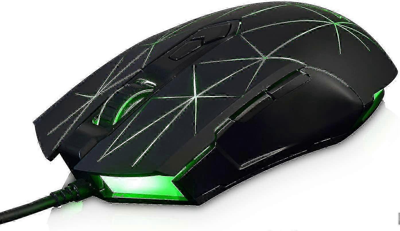 Ergonomic RGB Gaming Mouse with 7 Programmable Buttons, LED Backlit USB Mice for Windows, Mac, and Linux Users