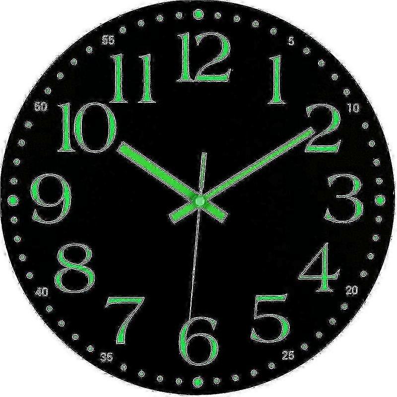 Luminous Cloc,12 Inch Silent Non-ticking Operated Clock, Lighted Clock Decoration