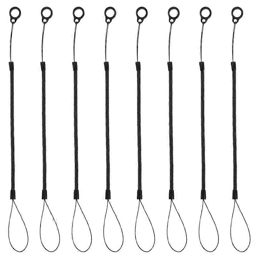 8pcs Elastic Pen Tether Lanyard Easy to Carry and Use Lanyard Retractable Tether Anti-Lost Spring Coil Strap for Stylus and Touch Pens
