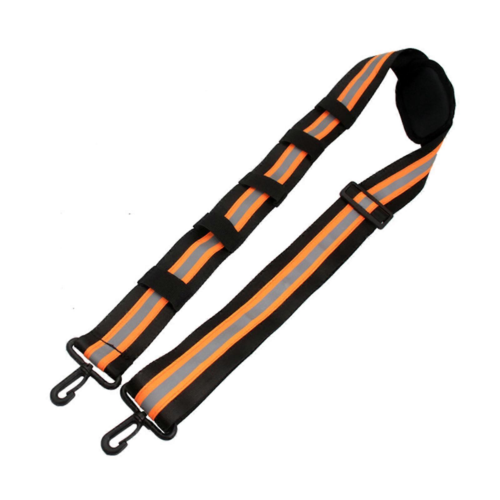Lightweight Nylon Radio Strap Harness with Reflective Strips Adjustable Suitable for Outdoor Activity and Work Scenario  Orange