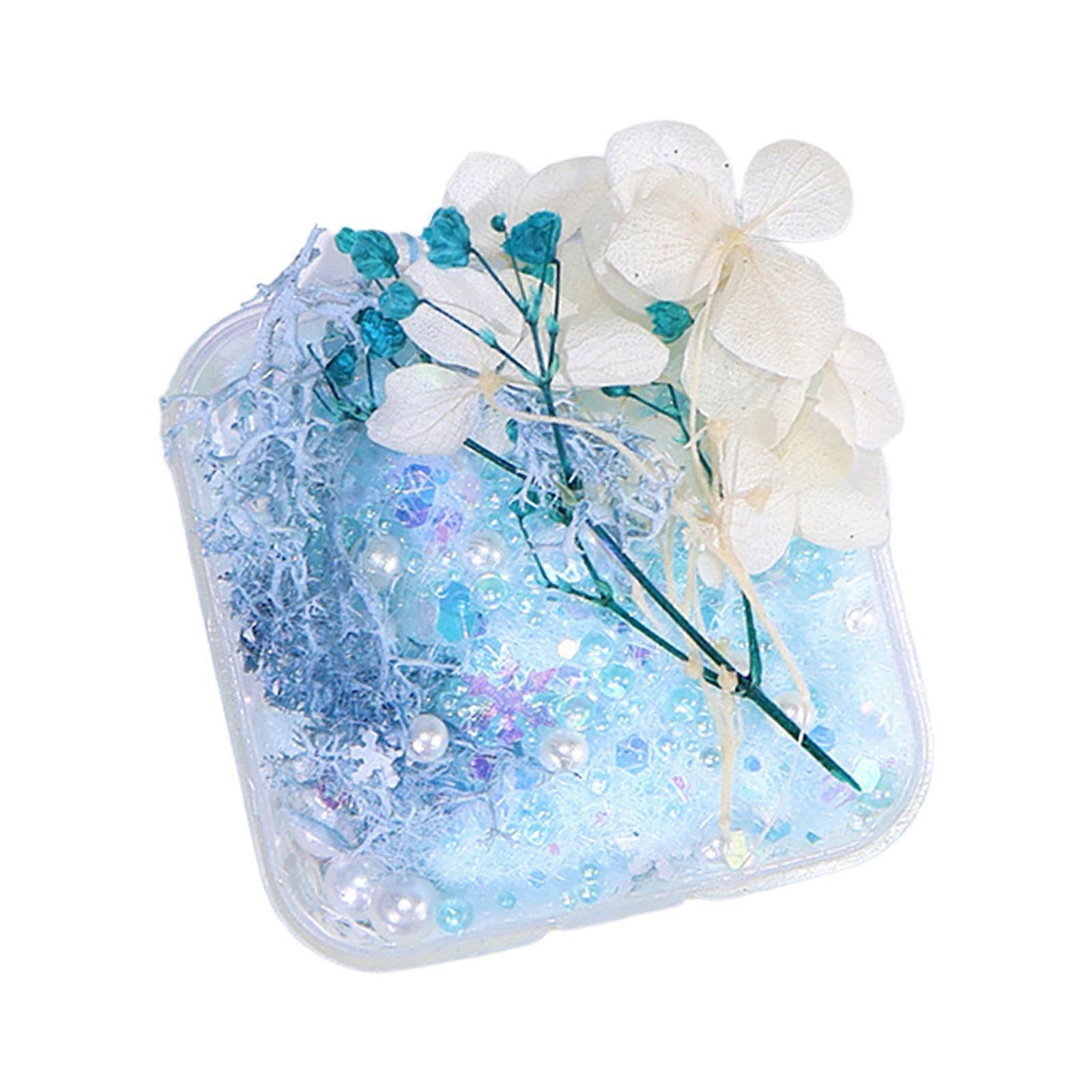 Compact Resin Preserved Flower Collection With Pebbles And Pearls Decorative Accent For Any Space Multicolor