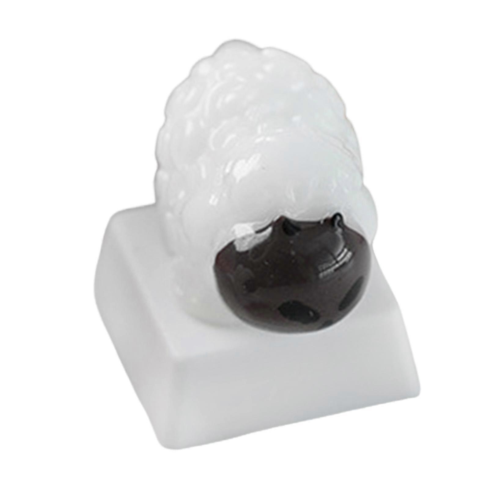 3D Resin Keycap Little Lamb Shape for Mechanical Keyboards ESC Keycaps with Backlights Compatibility Multicolor