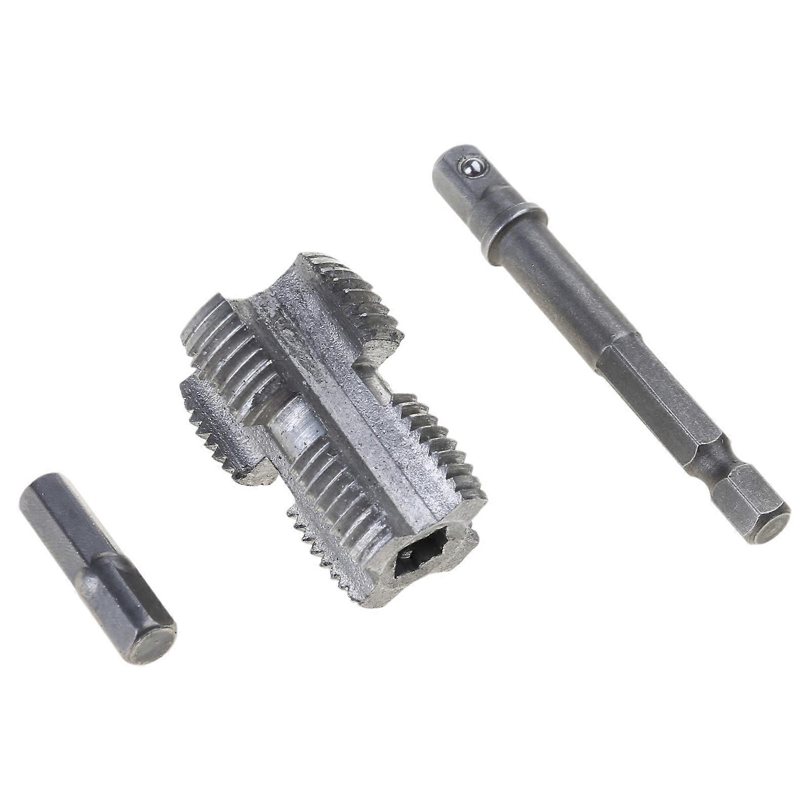 PVC Thread Maker Tool Set Easy Installation on Electric Drill for Home Plumbing and Repairs Quick and Accurate Threading Multicolor