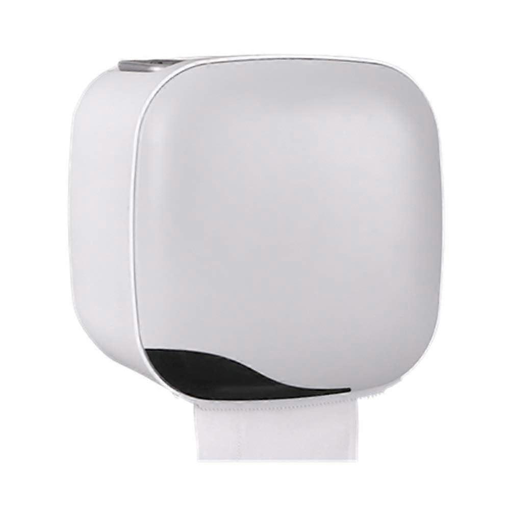 Tissue Box Holder Waterproof Wall Mounted Toilet Paper Dispenser with Phone Shelf (Color A)