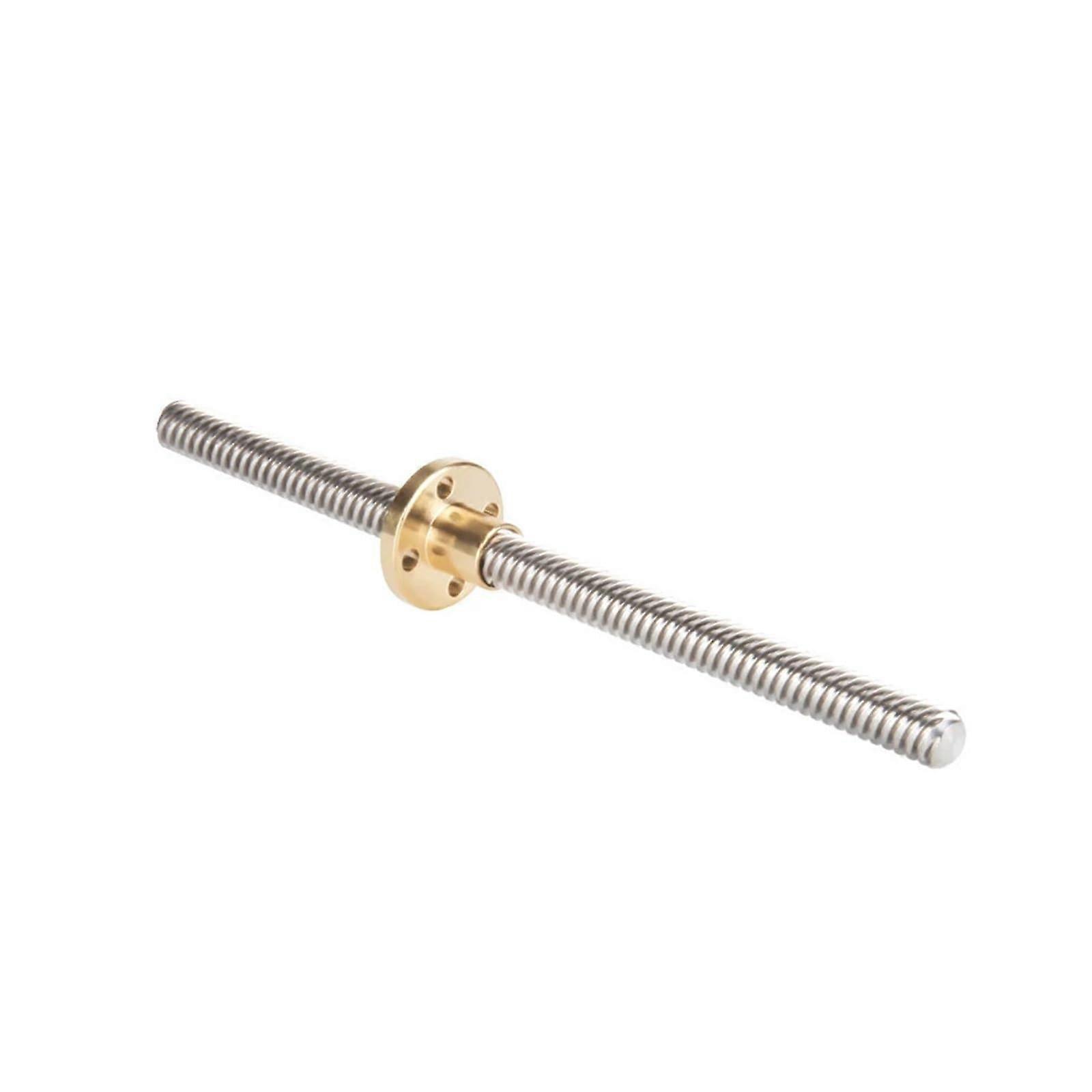 Stainless Steel Ball Screw T14x3 Trapezoidal Thread with Copper Nut for CNC Router 300mm