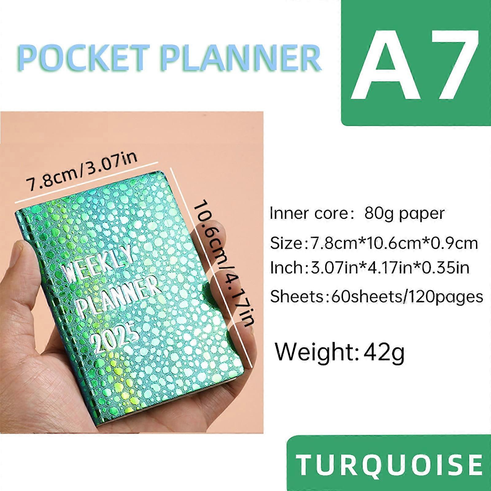 2 Packs A7 Mini Notebook 3.07x4.17" Undated Daily Planner Pad, Tear-Off To Do List Notepad for Work Calendar, Organizer, Scheduler