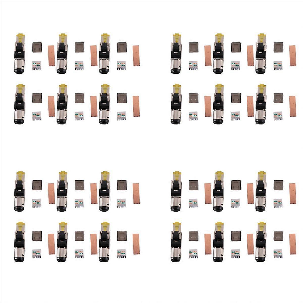 24-Pack Tool Free Shielded RJ45 Cat 8, Cat8 Field Termination Plug, Cat8 Connector, Cat8 Plug