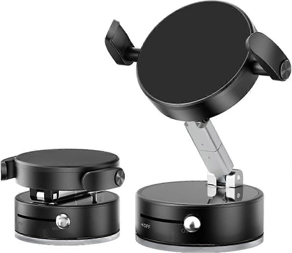 Universal Clamp&Magnetic Suction Cup Phone Holder,360Foldable Phone Mount