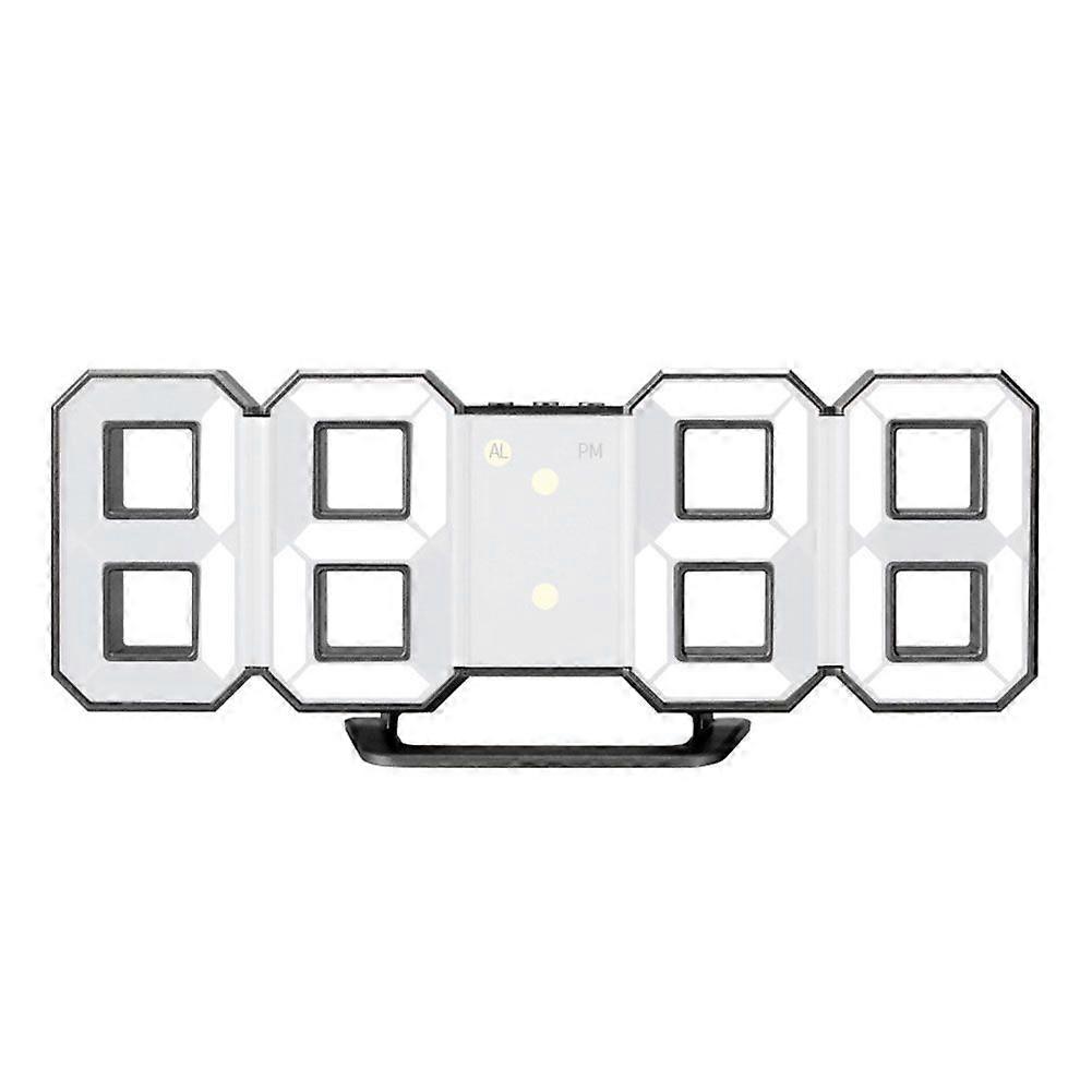 3D Digital LED Alarm Clock with Adjustable Brightness, Snooze Function, 12/24H Display, Modern Night Light