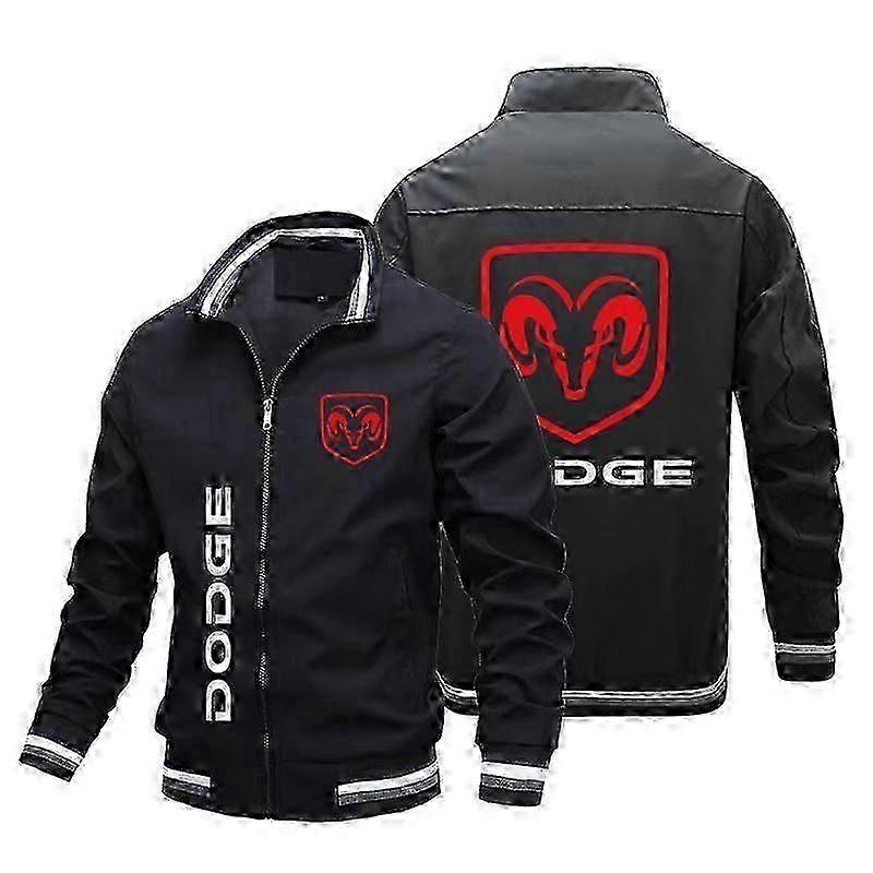 Baseball Style Jacket with Car Logo Print for Men Spring Autumn