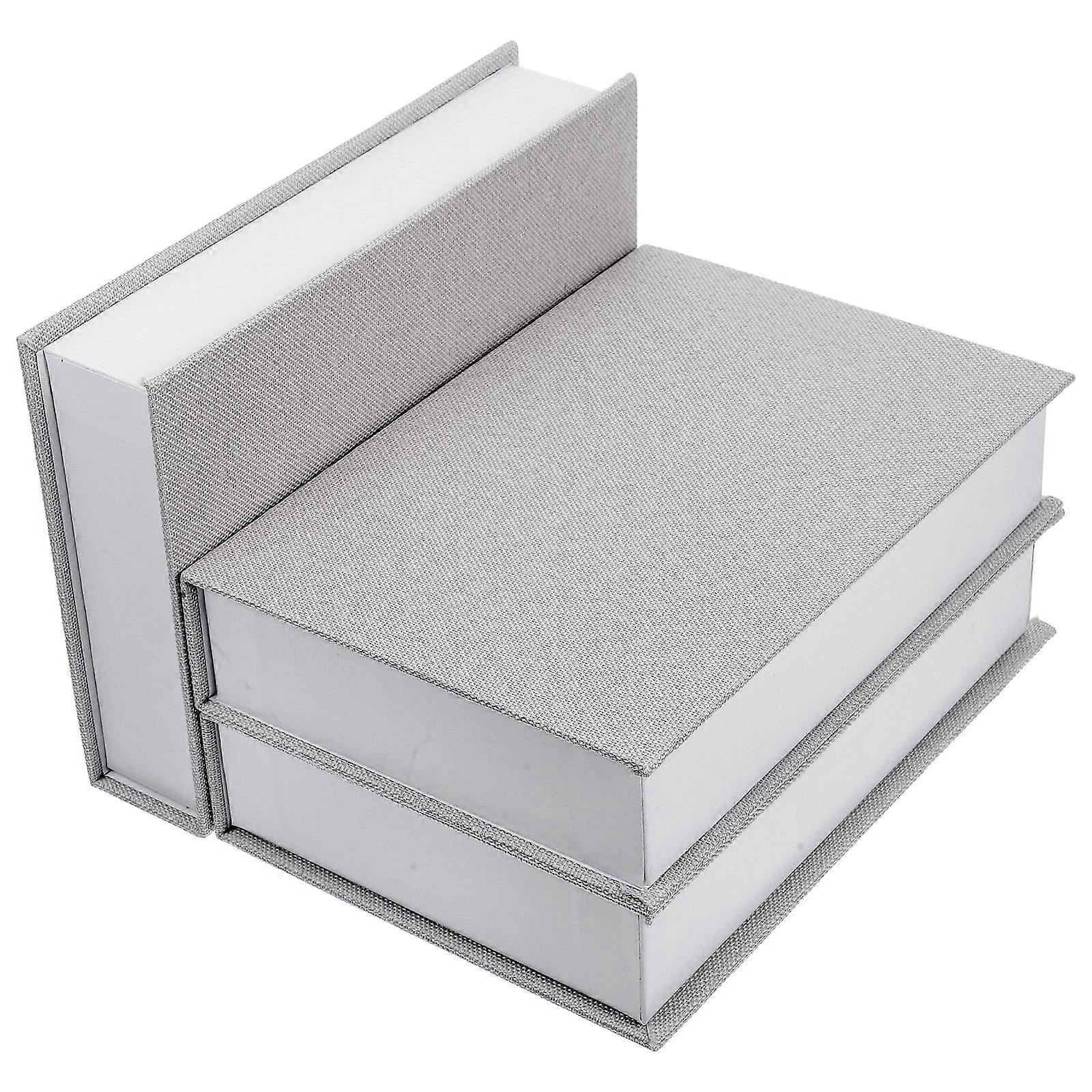 Decorative Book Box Linen Material for Storage Organizer 3Pcs Set