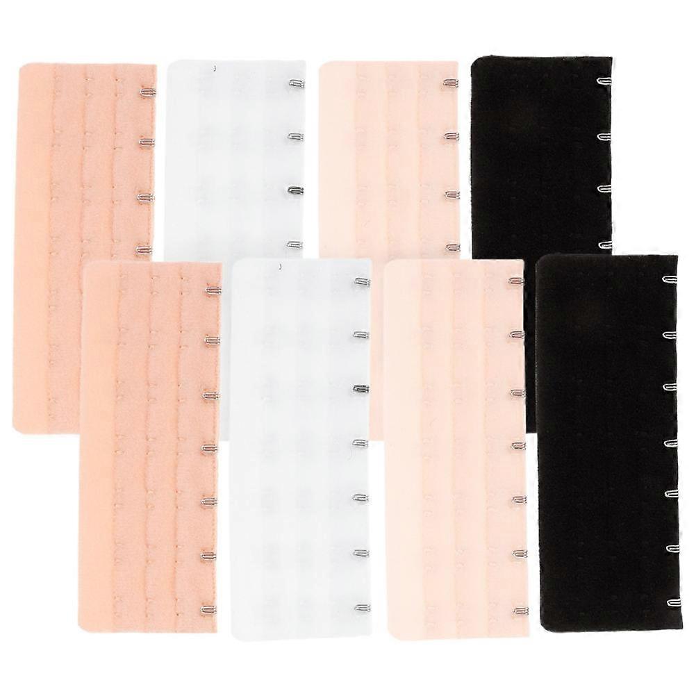 Bra Extender with 7 Hooks for Plus Size Comfortable Stainless Steel and Polyester Bra Extensions Assorted Color