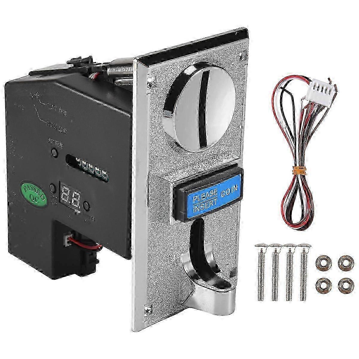 A Multi Coin Acceptor and Selector Mechanism for a Vending Machine Mech or an Arcade Game.