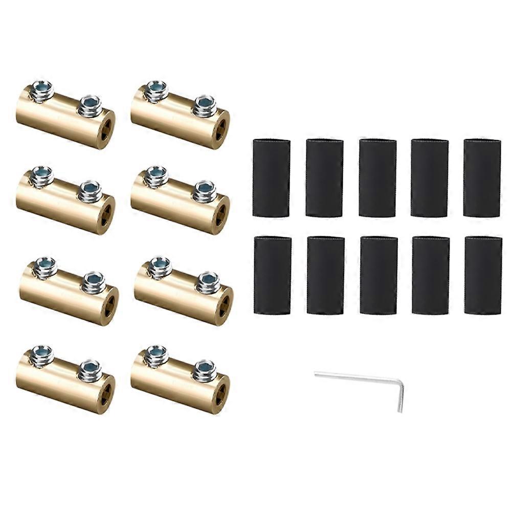 Non Pressurized Brass Terminal Block with Heat Shrink Tubing 80A 1 in 1 Out High Power Splitter Quick Wire Connector