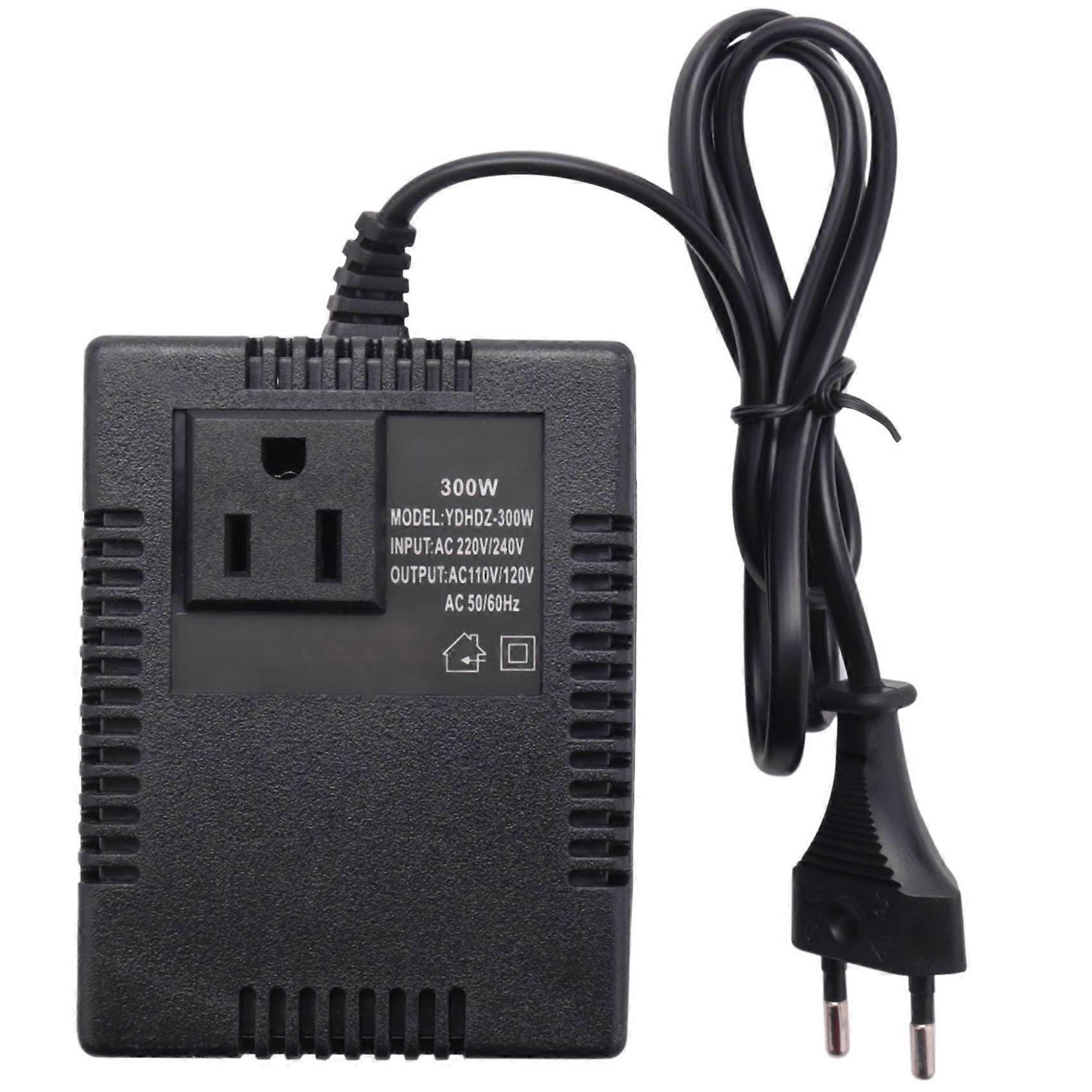 220/240V til 110/120V nedspenningstransformatoromformer EU-plugg