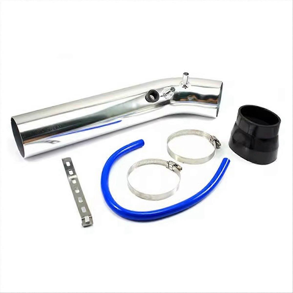 Car Air Intake Pipe Modification Kit 76mm Intake Duct Pipe Silver