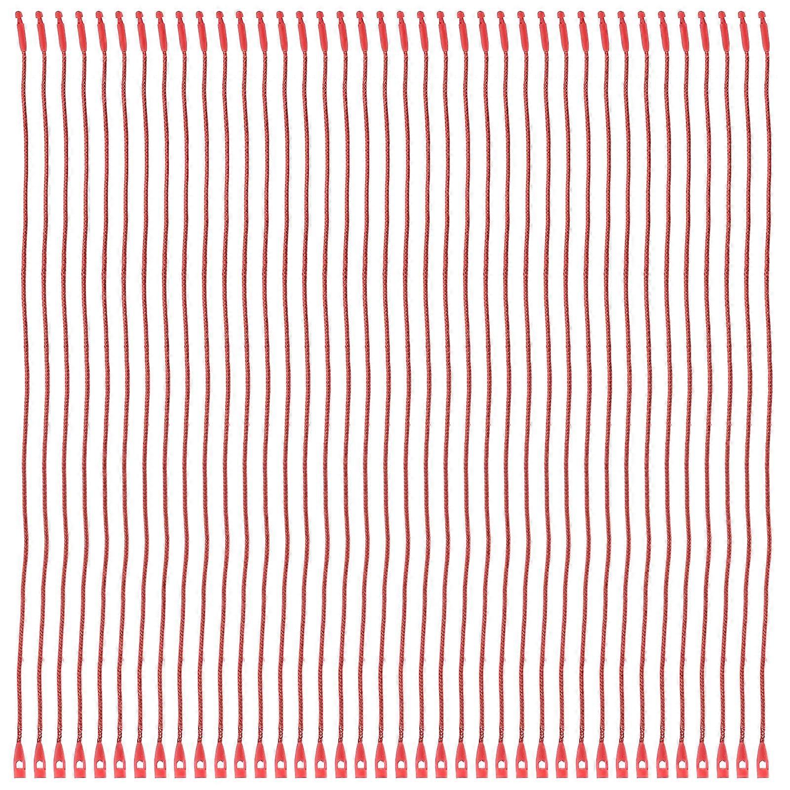 Red Polyester Ornament Hangers for Christmas Tree with Snap Fastener 100Pcs