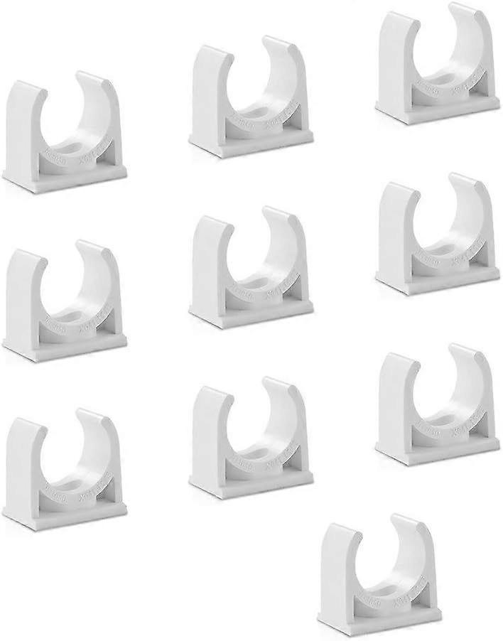 10PCS 16mm U Type Pipe Clamps Pipe Fittings White