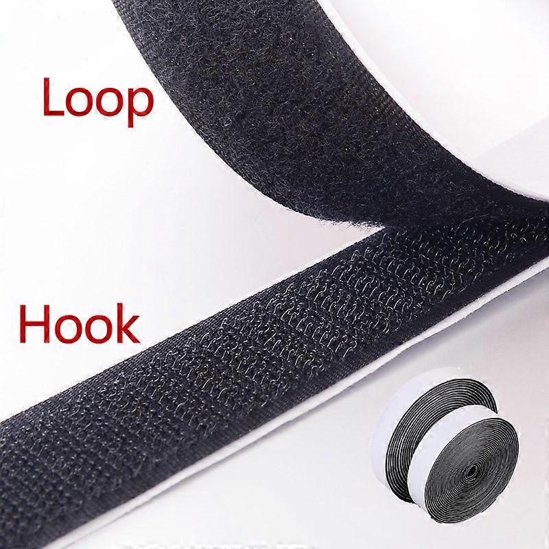 10M x2 Rolls Heavy Duty Self-Adhesive Hook & Loop Tape | 20-50mm Reusable Nylon Fastener for DIY Craft/Home Decor/Carpet Fixing