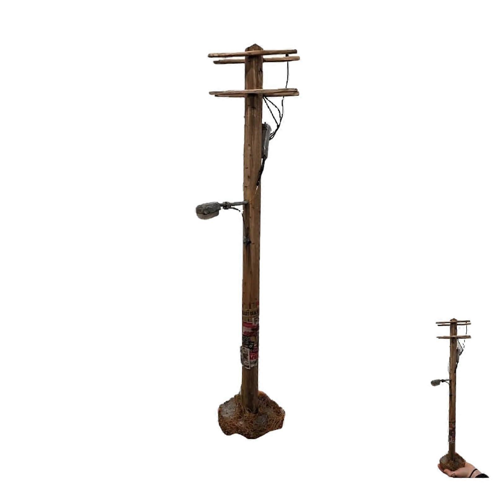 Miniature Street Light with Realistic LED Illumination for Diorama and Model Railroad Vintage Lamp