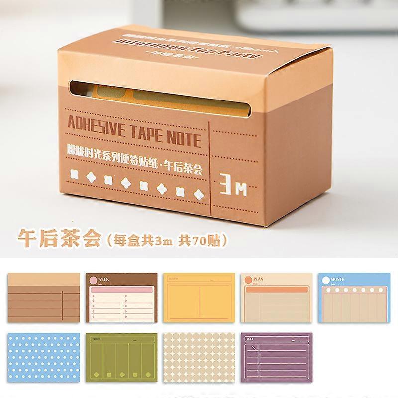 70pcs/box Sticky Notes Pull-out Self-Adhesive Sticky Notes Notepad Index Labels Tabs Tearable Memo Pad Office School Supplies.