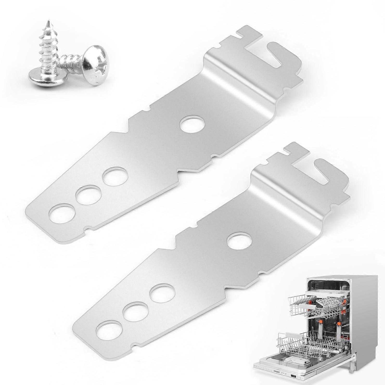 2 Pack Dishwasher Mounting Bracket Kit with Screws for Whirlpool KitchenAid Undercounter Models