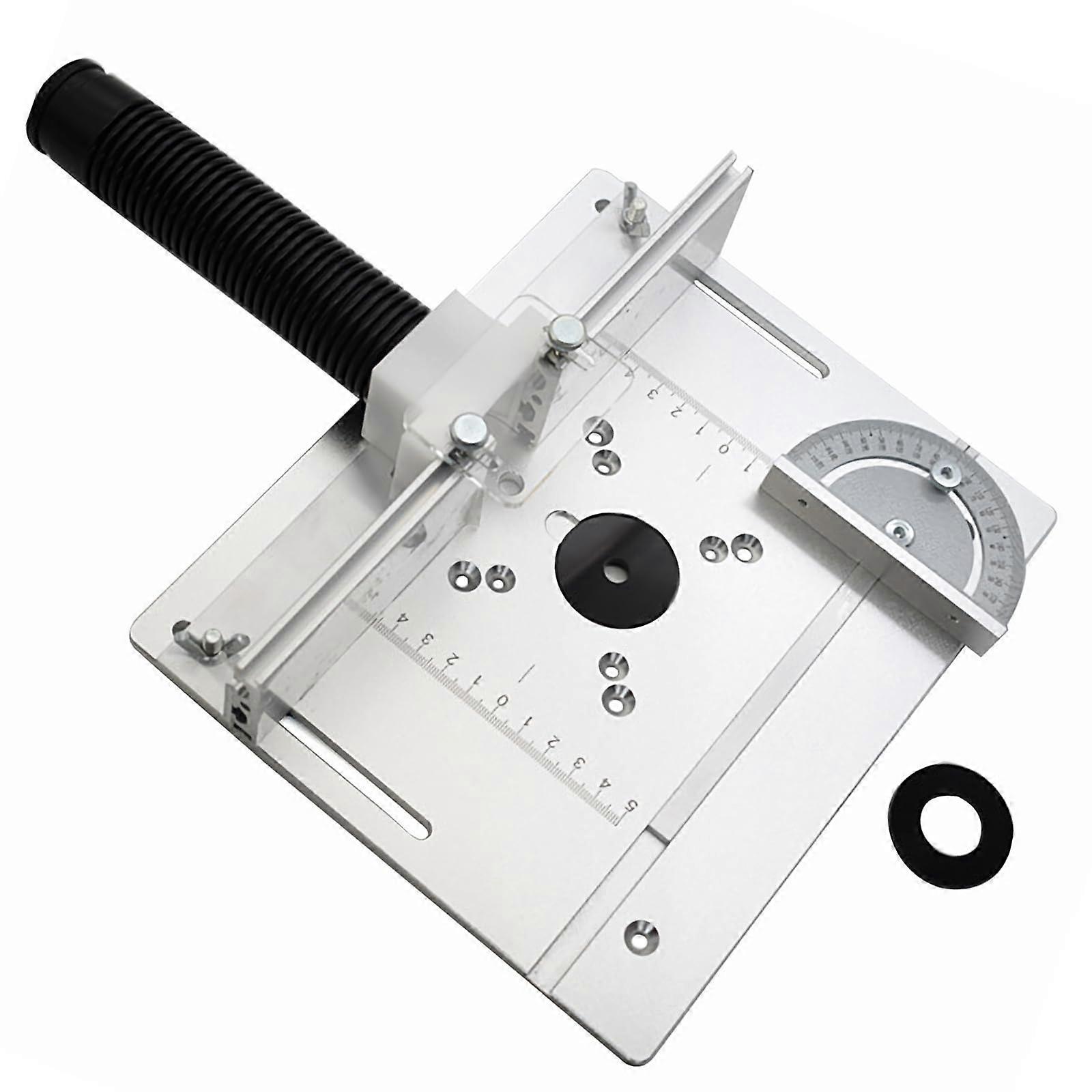 Precision Aluminum Router Table Insert Plate with Clear Scale for Accurate Woodworking Alignment